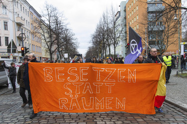 Demo gegen die Zwangsräumung der Beermannstraße sowie den Ausbau der A100, Berlin