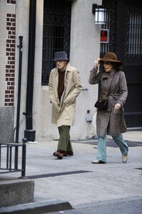 Woody Allen bei Dreharbeiten in New York