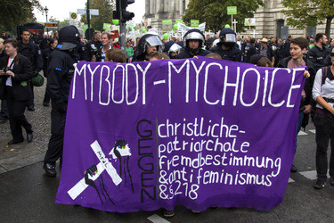 Gegendemonstration zum 'Marsch für das Leben', Berlin