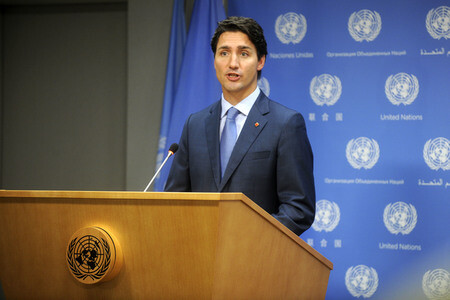 Pressekonferenz mit Justin Trudeau in New York
