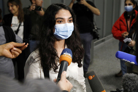 Ankunft eines Charterfluges mit afghanischen Ortskräften in Hannover