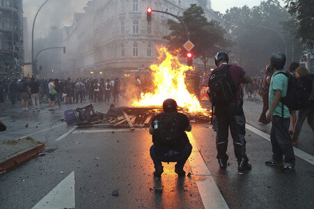 G20 Demonstration und Ausschreitungen im Schanzenviertel in Hamburg