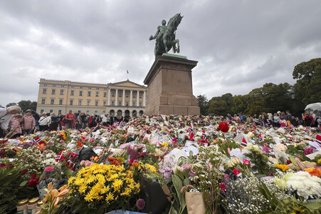 Trauer nach dem Tod von König Harald V. von Norwegen in Oslo