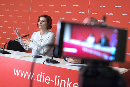 Pressekonferenz der LINKEN in Berlin