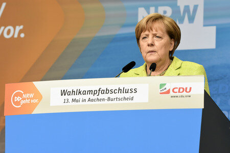 Abschlussveranstaltung der CDU im NRW Wahlkampf in Aachen