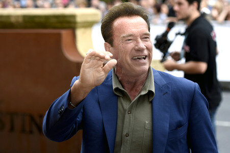 Ankunft von Arnold Schwarzenegger auf dem San Sebastian Film Festival 2017