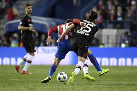 UEFA Champions League Match Atlético Madrid vs. Bayer 04 Leverkusen in Madrid