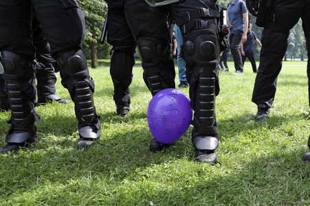 '#BlockG20 – colour the red zone!' Demonstration in Hamburg