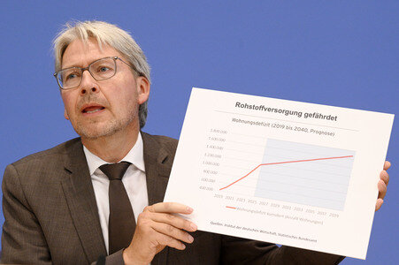 Bundespressekonferenz 'Sondervermögen für Infrastruktur - Mit Geld alleine kann man nicht bauen!' in Berlin