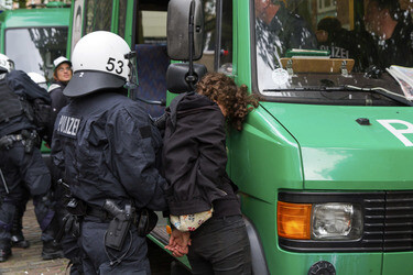 Hausbesetzer-Demo auf St. Pauli, Hamburg