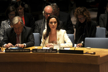 Angelina Jolie bei einer Sitzung des UN-Sicherheitsrates, New York