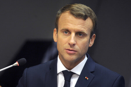 UN-Pressekonferenz  mit Emmanuel Macron in New York