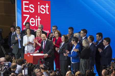 Bundestagswahlabend bei der SPD in Berlin