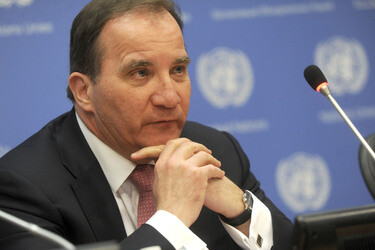 Stefan Löfven Pressekonferenz, New York