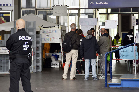 Ankunft der Flüchtlinge am Hauptbahnhof München