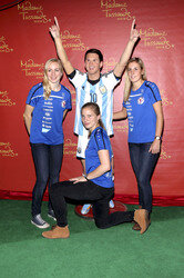 Enthüllung der Wachsfigur von Lionel Messi im Madame Tussauds Berlin