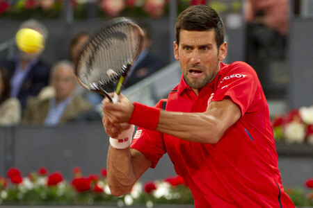 Tennis Match Novak Djokovic vs Milos Raonic in Madrid