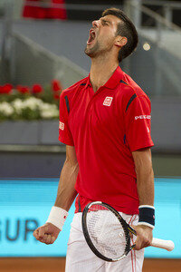 Tennis Match Novak Djokovic vs Milos Raonic in Madrid