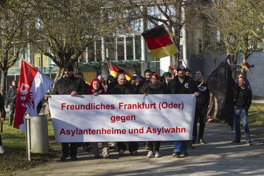 Neonazi Demonstration gegen Flüchtlingsheime, Frankfurt/Oder