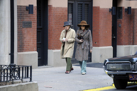 Woody Allen bei Dreharbeiten in New York