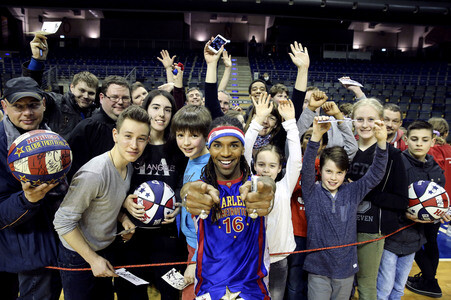 Basketballspiel Harlem Globetrotters vs. World All Stars in Berlin