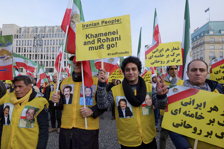 Proteste gegen die iranische Regierung in Berlin