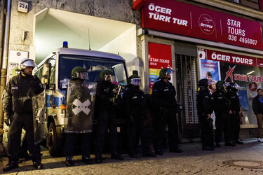 Demo für Kobane in Wedding, Berlin