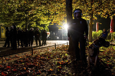 Demo für Kobane in Wedding, Berlin