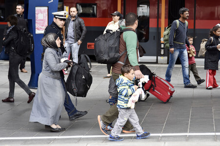 Ankunft der Flüchtlinge am Hauptbahnhof München