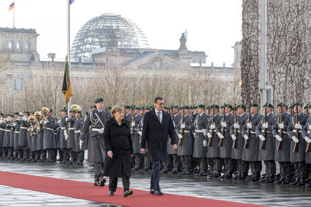 Angela Merkel empfängt Mateusz Morawiecki in Berlin