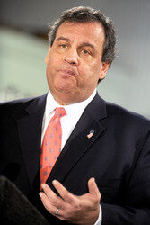 Chris Christie trifft Sandy-geschädigte Hausbesitzer, Manahawkin