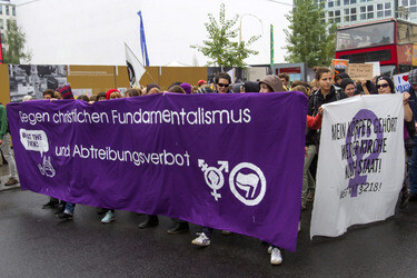 Gegendemonstration zum 'Marsch für das Leben', Berlin