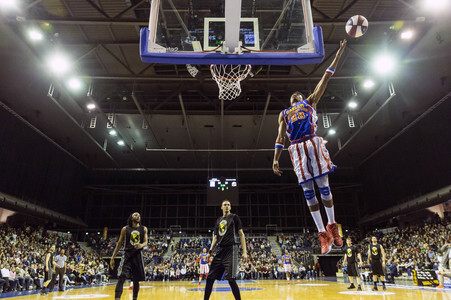 Basketballspiel Harlem Globetrotters vs. World All Stars in Berlin