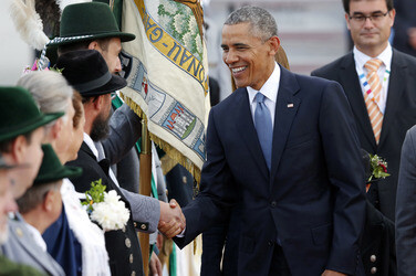 Ankunft von Präsident Barack Obama in München