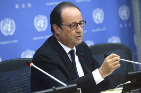 Pressekonferenz von Francois Hollande in New York