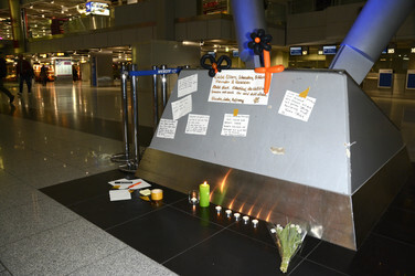 Flughafen Düsseldorf nach Flugzeugunglück