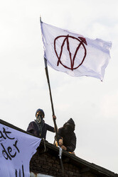 Hausbesetzung durch Aktivisten vom Rat der RÄ.P.U.B.L.I.K., Essen