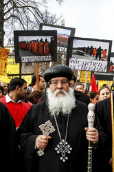 Gedenkdemo für die vom IS ermordeten ägyptischen Christen, Berlin