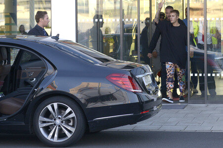 Ankunft von Justin Bieber in Köln
