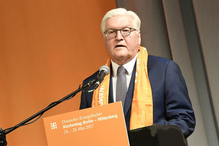 Steinmeier auf dem 36. Deutschen Evangelischen Kirchentag in Berlin