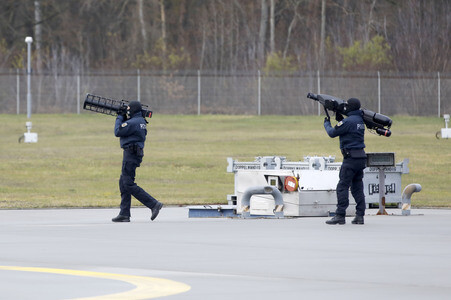Indienststellung der Drohnenabwehreinheit der Bundespolizei in Ahrensfelde