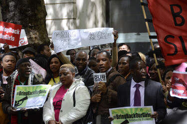 Protest gegen die Entführung von über 200 nigerianischen Mädchen, London