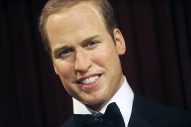 Wax Figuren der britischen Royals bei Madame Tussauds, New York