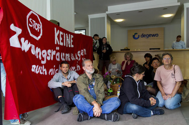 'Zwangsräumung stoppen' Aktion, Berlin