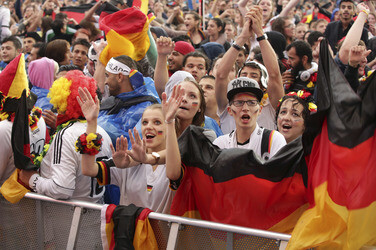 WM-Fanmeile beim Spiel Deutschland gegen USA, Berlin