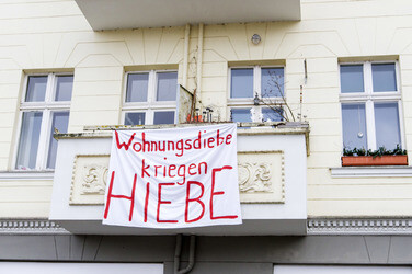 Demo gegen die Zwangsräumung der Beermannstraße sowie den Ausbau der A100, Berlin