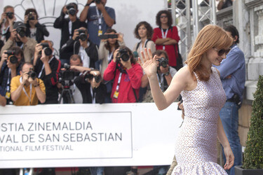 Ankunft von Jessica Chastain beim San Sebastian Film Festival 2014