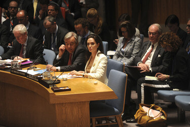 Angelina Jolie bei einer Sitzung des UN-Sicherheitsrates, New York