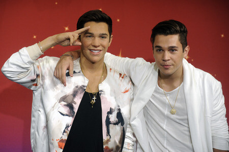 Präsentation der Austin Mahone Wachsfigur in New York