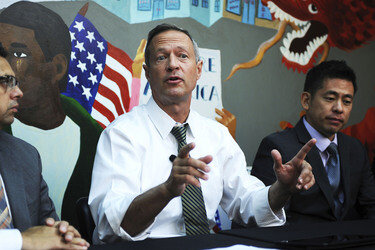 Martin O'Malley holds immigration roundtable at the New York Immigration Action Fund